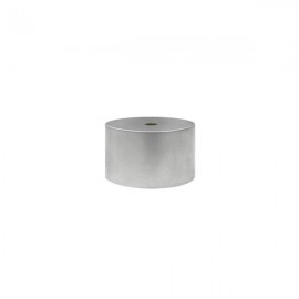 28mm End Cap with Hole, Chrome