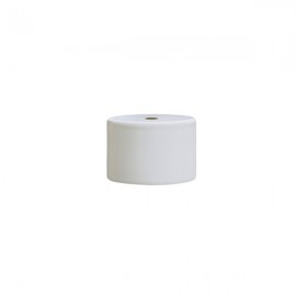 28mm End Cap with Hole, White