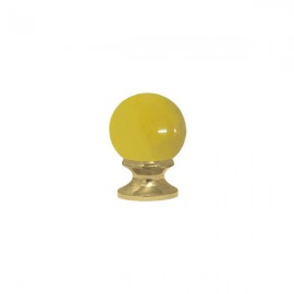 30mm Murano Glass Amber Ball with 16mm Gold Neck