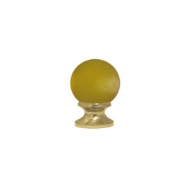 30mm Murano Glass Satin Amber Ball with 16mm Gold Neck