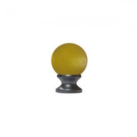 30mm Murano Glass Satin Amber Ball with 16mm Satin Stainless Neck