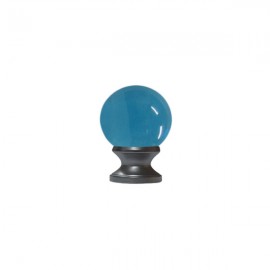 30mm Murano Glass Light Blue Ball with 16mm Satin Stainless Neck