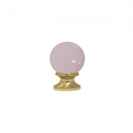 30mm Murano Glass Pink Ball with 16mm Gold Neck