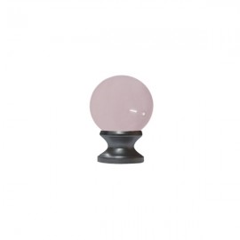 30mm Murano Glass Pink Ball with 16mm Satin Stainless Neck