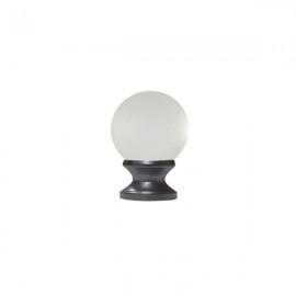 30mm Murano Glass Satin Clear Ball with 16mm Satin Stainless Neck