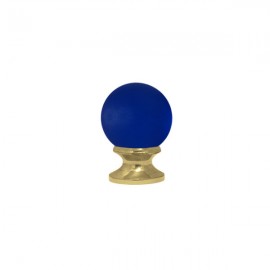 30mm Murano Glass Satin Dark Blue Ball with 16mm Gold Neck