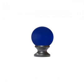 30mm Murano Glass Satin Dark Blue Ball with 16mm Satin Stainless Neck