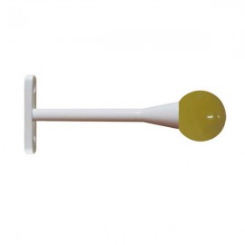 30mm Murano Glass Amber Ball with White Trumpet Stem