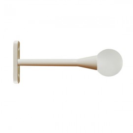 30mm Murano Glass Satin Clear Ball with White Birch Trumpet Stem