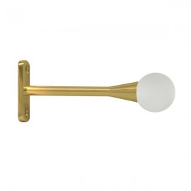 30mm Murano Glass Satin Clear Ball with Gold Trumpet Stem