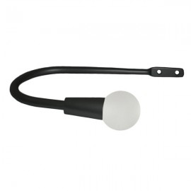 30mm Murano Glass Satin Clear Ball with Satin Black Hook