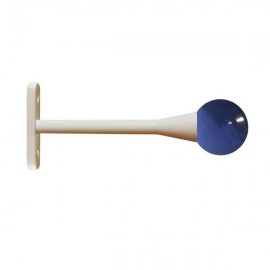 30mm Murano Glass Dark Blue Ball with White Birch Trumpet Stem