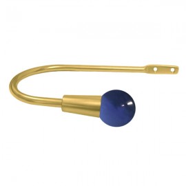 30mm Murano Glass Dark Blue Ball with Gold Hook