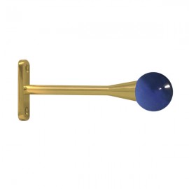 30mm Murano Glass Dark Blue Ball with Gold Trumpet Stem