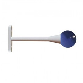 30mm Murano Glass Dark Blue Ball with White Trumpet Stem