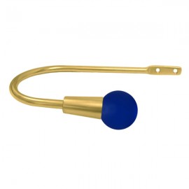 30mm Murano Glass Satin Dark Blue Ball with Gold Hook