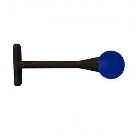30mm Murano Glass Satin Dark Blue Ball with Iron Bark Trumpet Stem