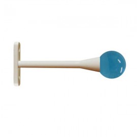 30mm Murano Glass Light Blue Ball with White Birch Trumpet Stem