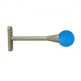 30mm Murano Glass Satin Light Blue Ball with Champagne Trumpet Stem