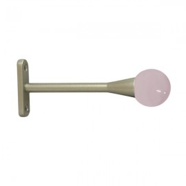 30mm Murano Glass Pink Ball with Champagne Trumpet Stem