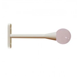 30mm Murano Glass Pink Ball with White Birch Trumpet Stem