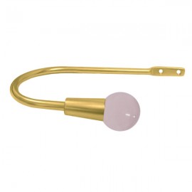 30mm Murano Glass Pink Ball with Gold Hook