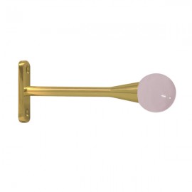 30mm Murano Glass Pink Ball with Gold Trumpet Stem