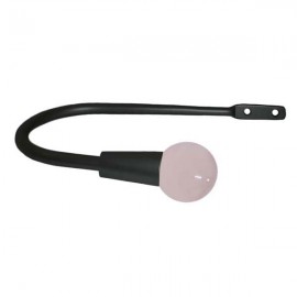 30mm Murano Glass Pink Ball with Satin Black Hook