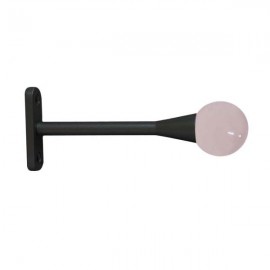 30mm Murano Glass Pink Ball with Satin Black Trumpet Stem