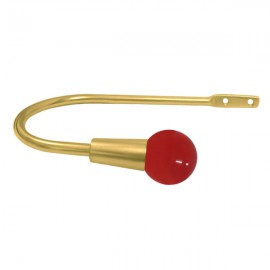 30mm Murano Glass Red Ball with Gold Hook