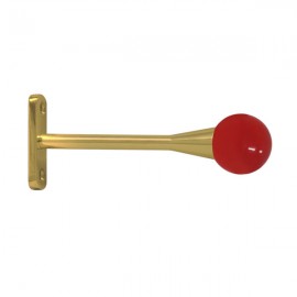 30mm Murano Glass Red Ball with Gold Trumpet Stem