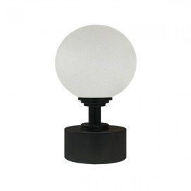 50mm Bohemian Glass, Frosted Ball with 35mm Cap and Step Neck in Satin Black