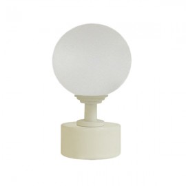 50mm Bohemian Glass, Frosted Ball with 35mm Cap and Step Neck in White Birch