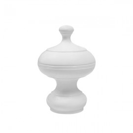 35mm Brass Colonial Finial, White