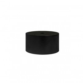 35mm End Cap with Hole, Satin Black