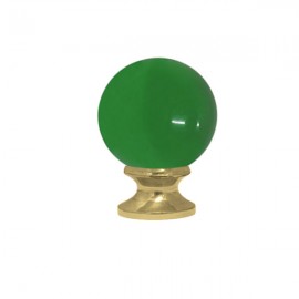 40mm Murano Glass Green Ball with 19mm Gold Neck
