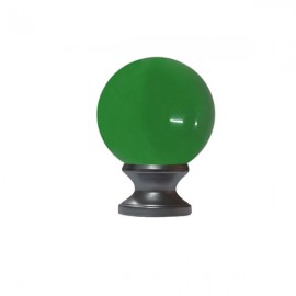 40mm Murano Glass Green Ball with 19mm Satin Stainless Neck