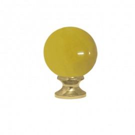 40mm Murano Glass Amber Ball with 19mm Gold Neck