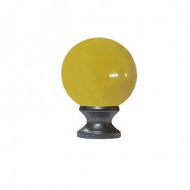40mm Murano Glass Amber Ball with 19mm Satin Stainless Neck