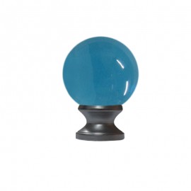 40mm Murano Glass Light Blue Ball with 19mm Satin Stainless Neck