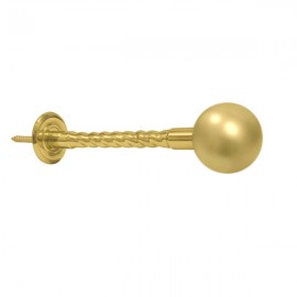 40mm Ball with Rope Stem, Gold