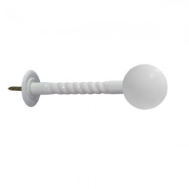 40mm Ball with Rope Stem, White
