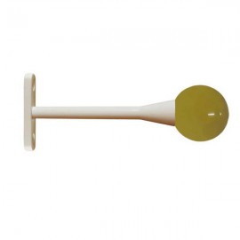 40mm Murano Glass Amber Ball with White Birch Trumpet Stem