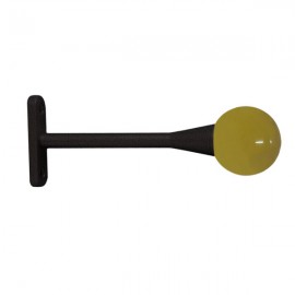 40mm Murano Glass Amber Ball with Iron Bark Trumpet Stem