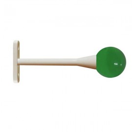 40mm Murano Glass Green Ball with White Birch Trumpet Stem