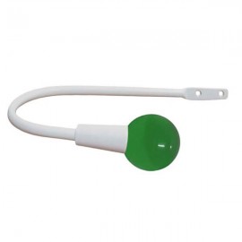 40mm Murano Glass Green Ball with White Hook