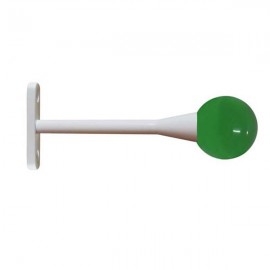 40mm Murano Glass Green Ball with White Trumpet Stem