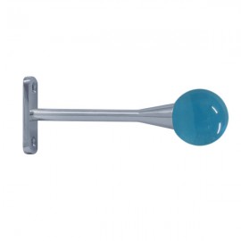 40mm Murano Glass Light Blue Ball with Chrome Trumpet Stem