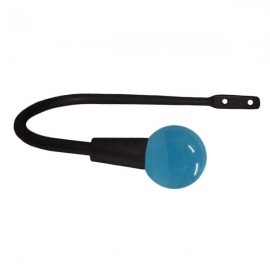 40mm Murano Glass Light Blue Ball with Iron Bark Hook