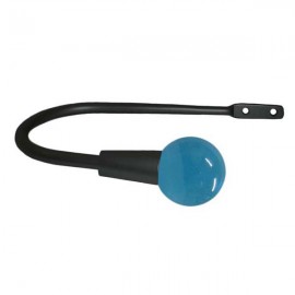 40mm Murano Glass Light Blue Ball with Satin Black Hook